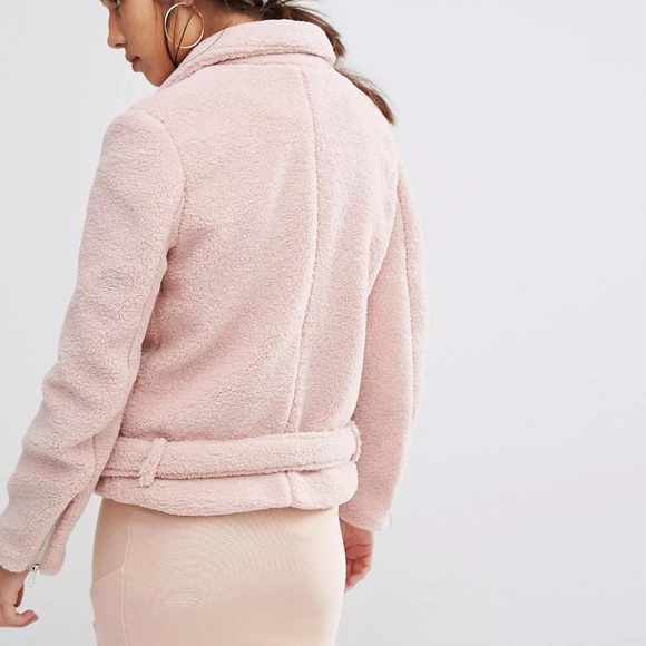 Missguided Pink Faux Fur Jacket, Women's Size 4 - Picture 2 of 16